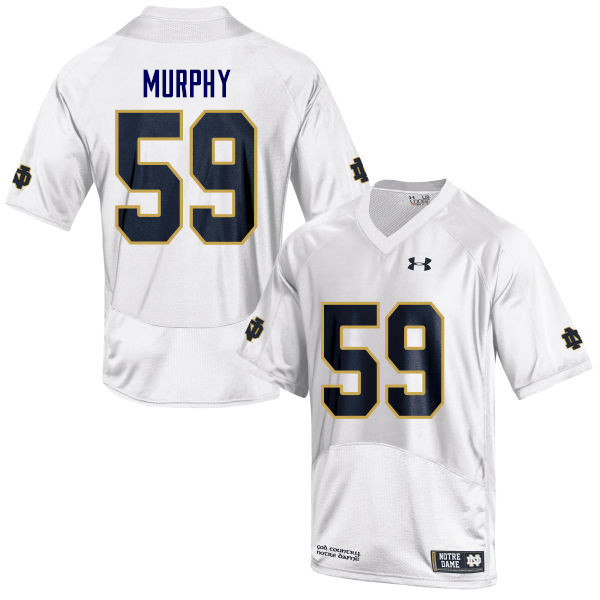 Men #59 Kier Murphy Notre Dame Fighting Irish College Football Jerseys Sale-White
